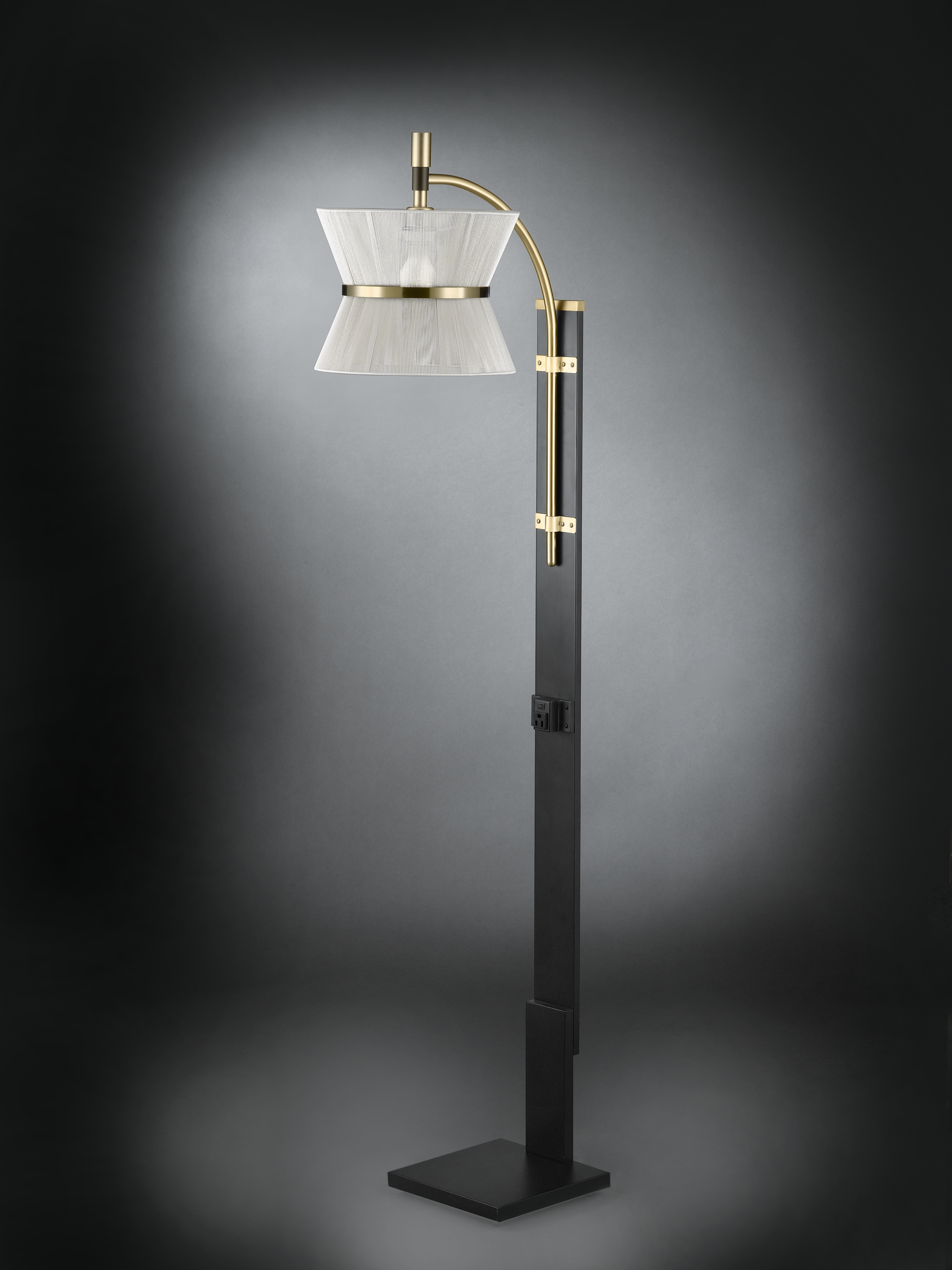 PTY Custom Lighting Nightstand Arc Lamp Single Shade